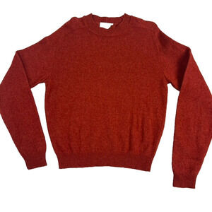 Grants Men's Wear Sweater XL Red Crew Neck Wool Blend Pullover USA Vintage